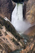 Image of Lower Falls from Artist Point, Yellowstone National Park.