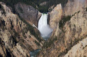 Image of Lower Falls from Artist Point, Yellowstone National Park.